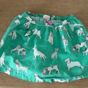 Mini Boden Teal Skirt with Dog Print
